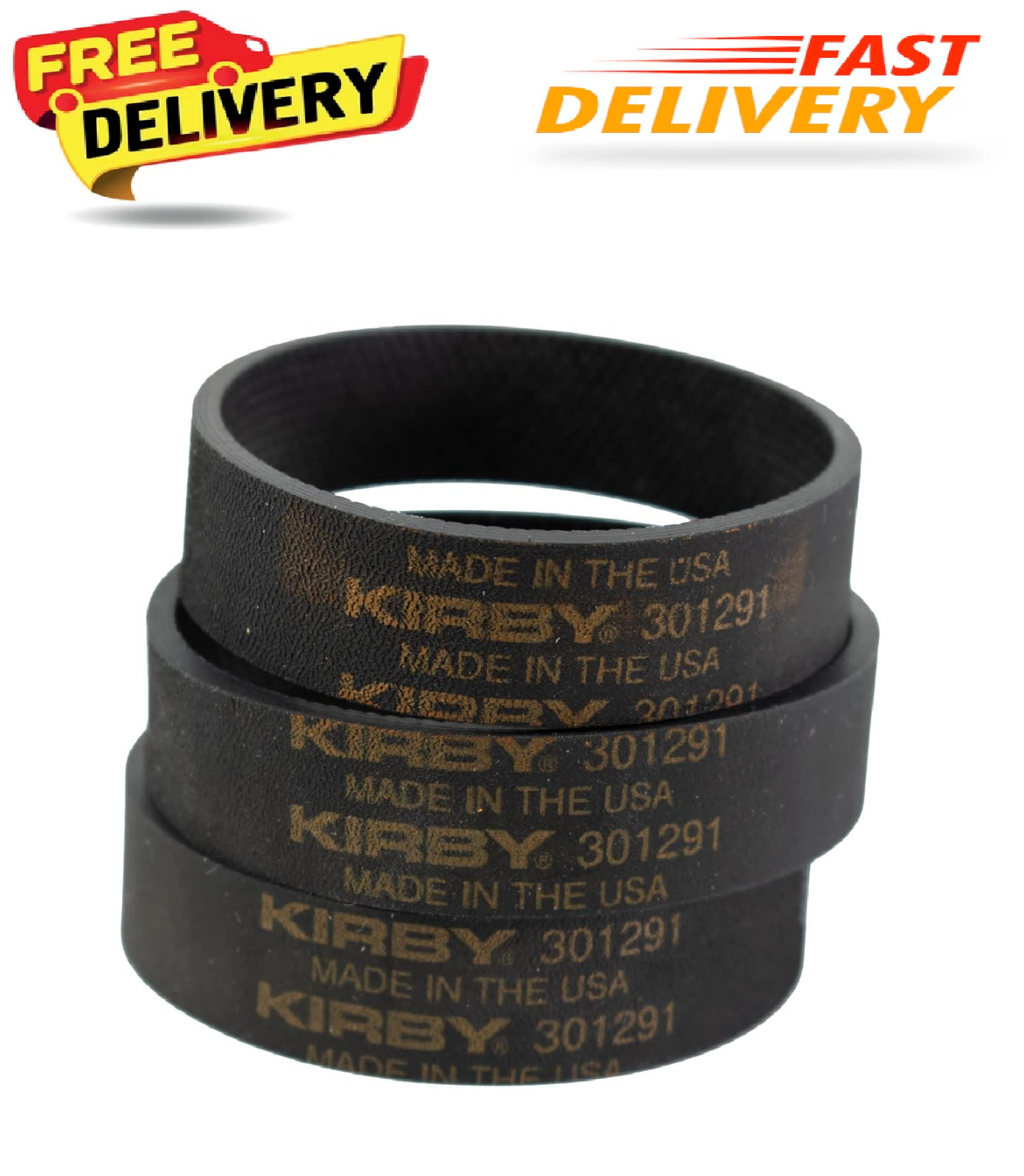 Kirby Vacuum Belt 3-Pack | Genuine OEM Replacement Part #301291G | Compatible wi