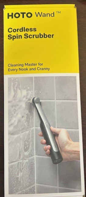 Hoto Electric Cordless Spin Scrubber Wand 10″ IPX7 Waterproof New