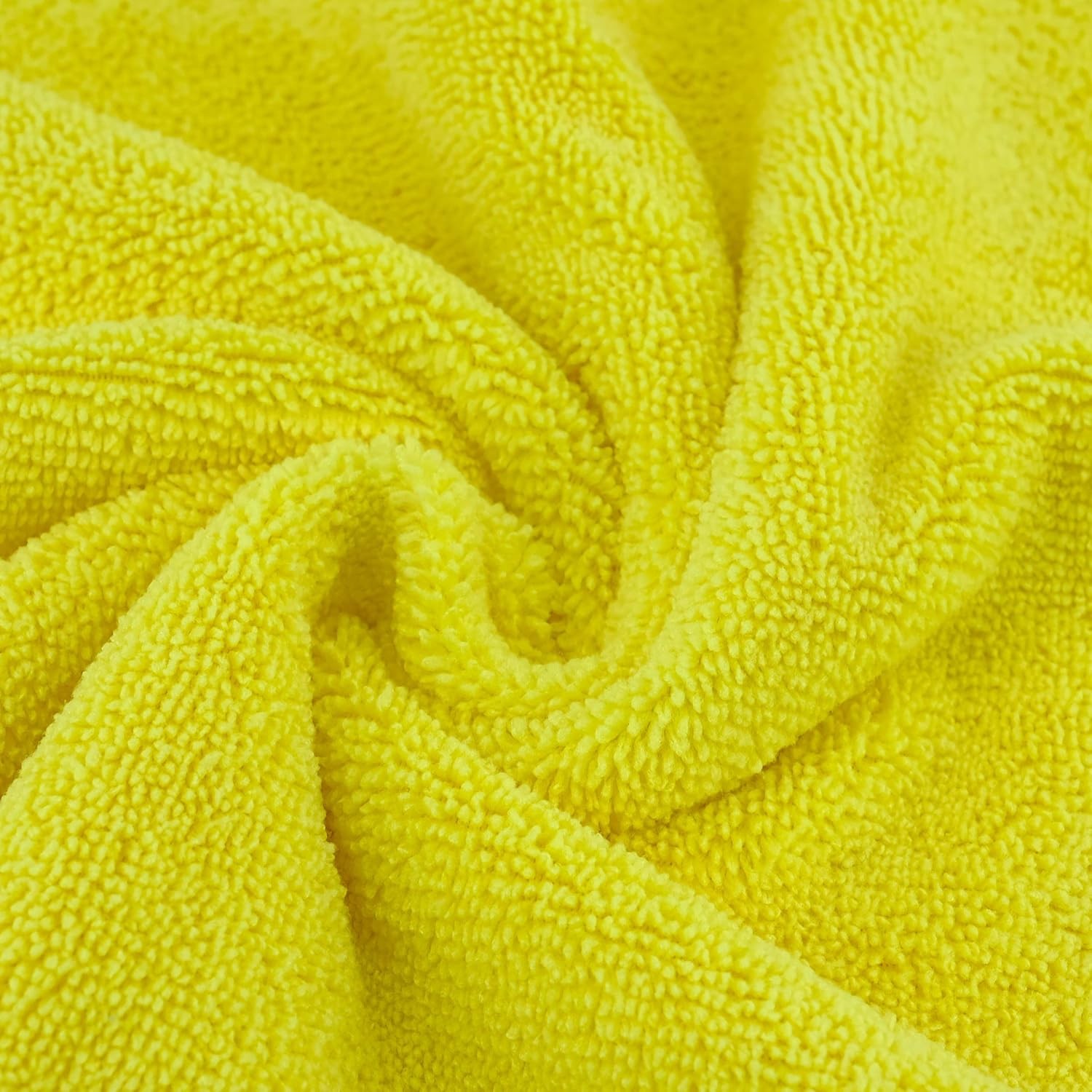 POLYTE Premium Microfiber Cleaning Towel,16×16 in 24 Pack (Blue,Gray,Yellow)