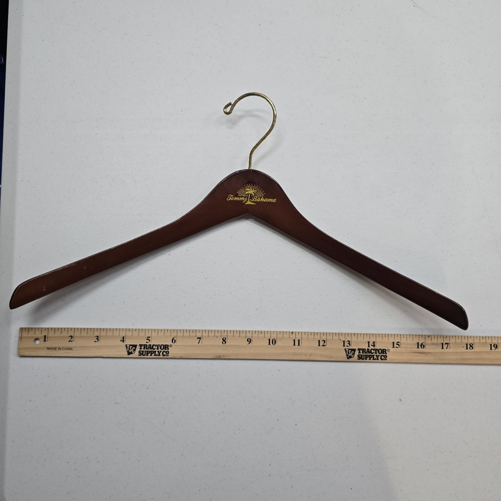 Tommy Bahama Wooden Shirt Hanger 17.5in Dark Wood