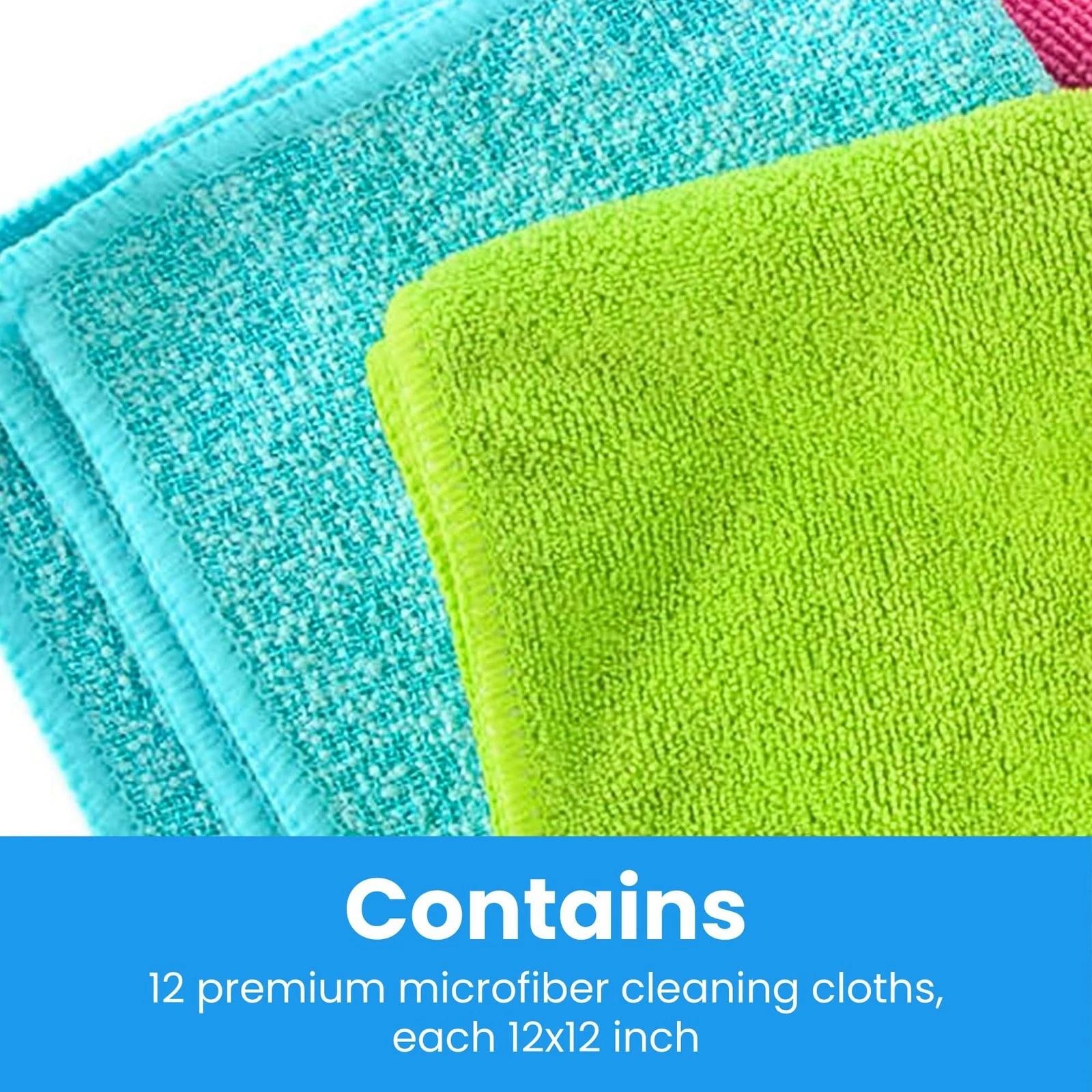 Micro Fiber Cloth for Cleaning 12 Pack – 12 X 12 Inches – Rags for Cleaning H…