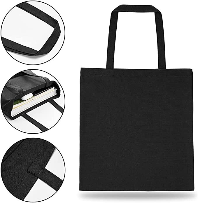 Bulk Resuable Light Weight Tote Bags 32 Pack Shopping Bags 6 Oz Black NEW