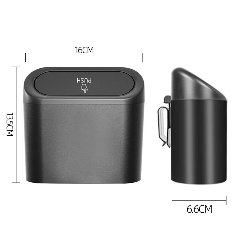 Mini Car Trash Can Bin with Lid and 30pcs Trash Bags Garbage Can Car Accessories