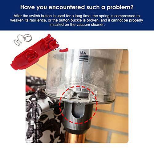 Extension Wand/Cleaner Head Clip Latch Tab Button Replacement for Dyson V7 V8