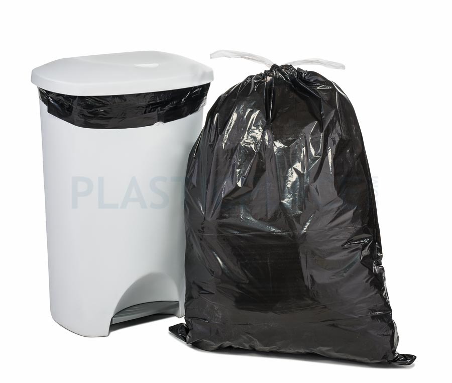 Plasticplace 13 Gallon Black Trash Bags â 1.2 Mil â (50 Count)