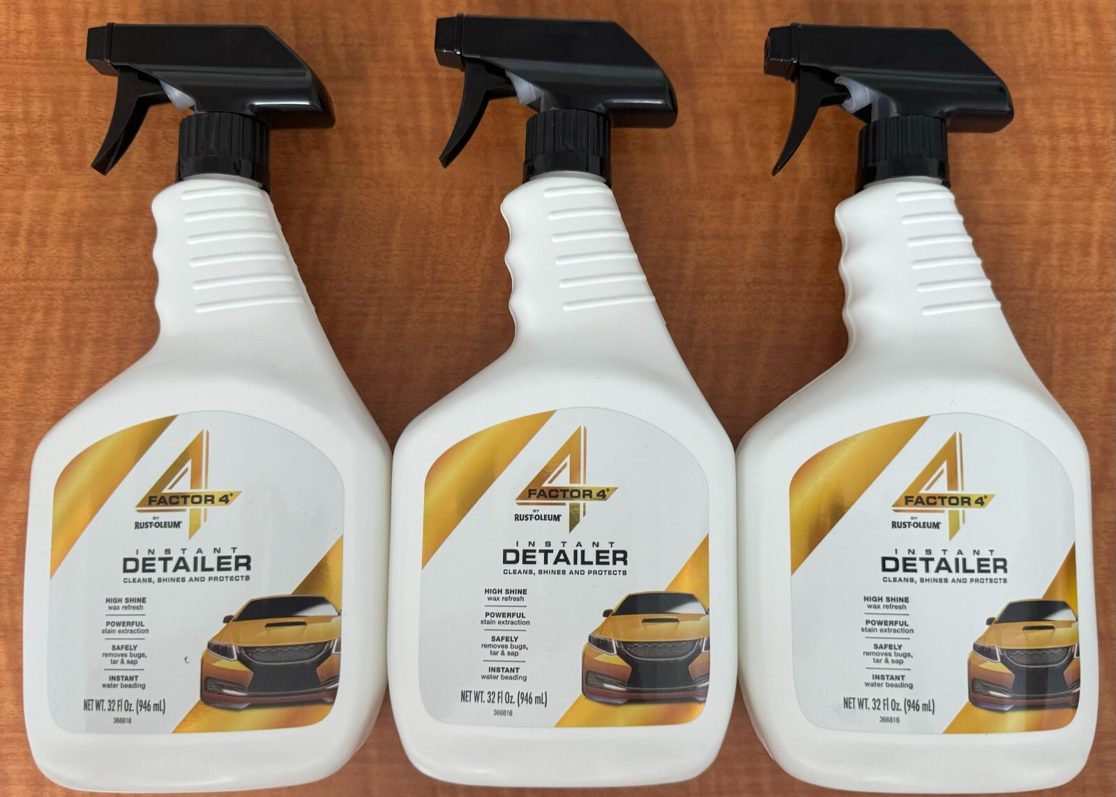3 Factor 4 By Rust-Oleum Instant Spray Car Detailer Cleans, Shines, And Protects