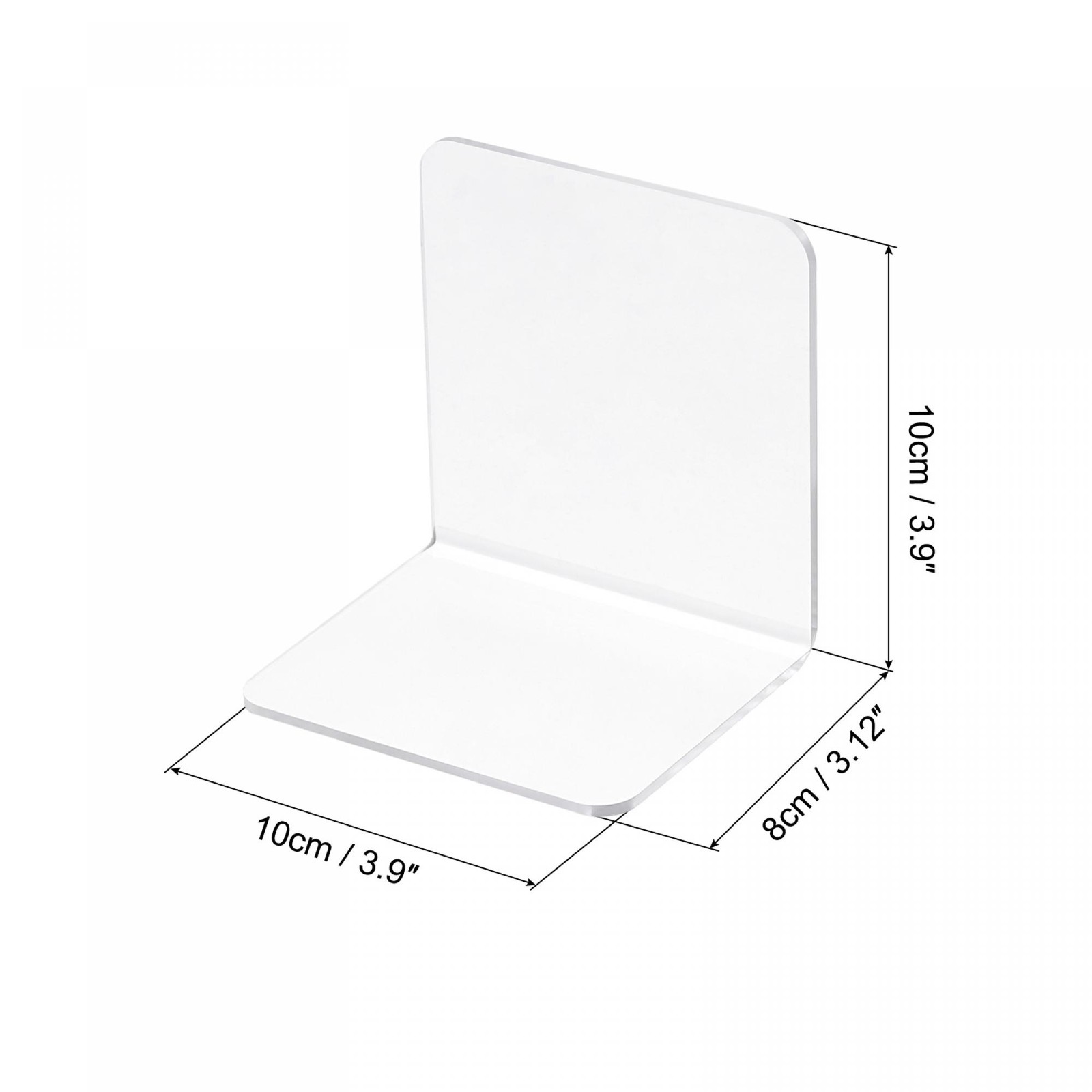 L Type Shelf Dividers, Acrylic Clear Closet Shelf Separator 10 x 8 x 10cm 6Pcs