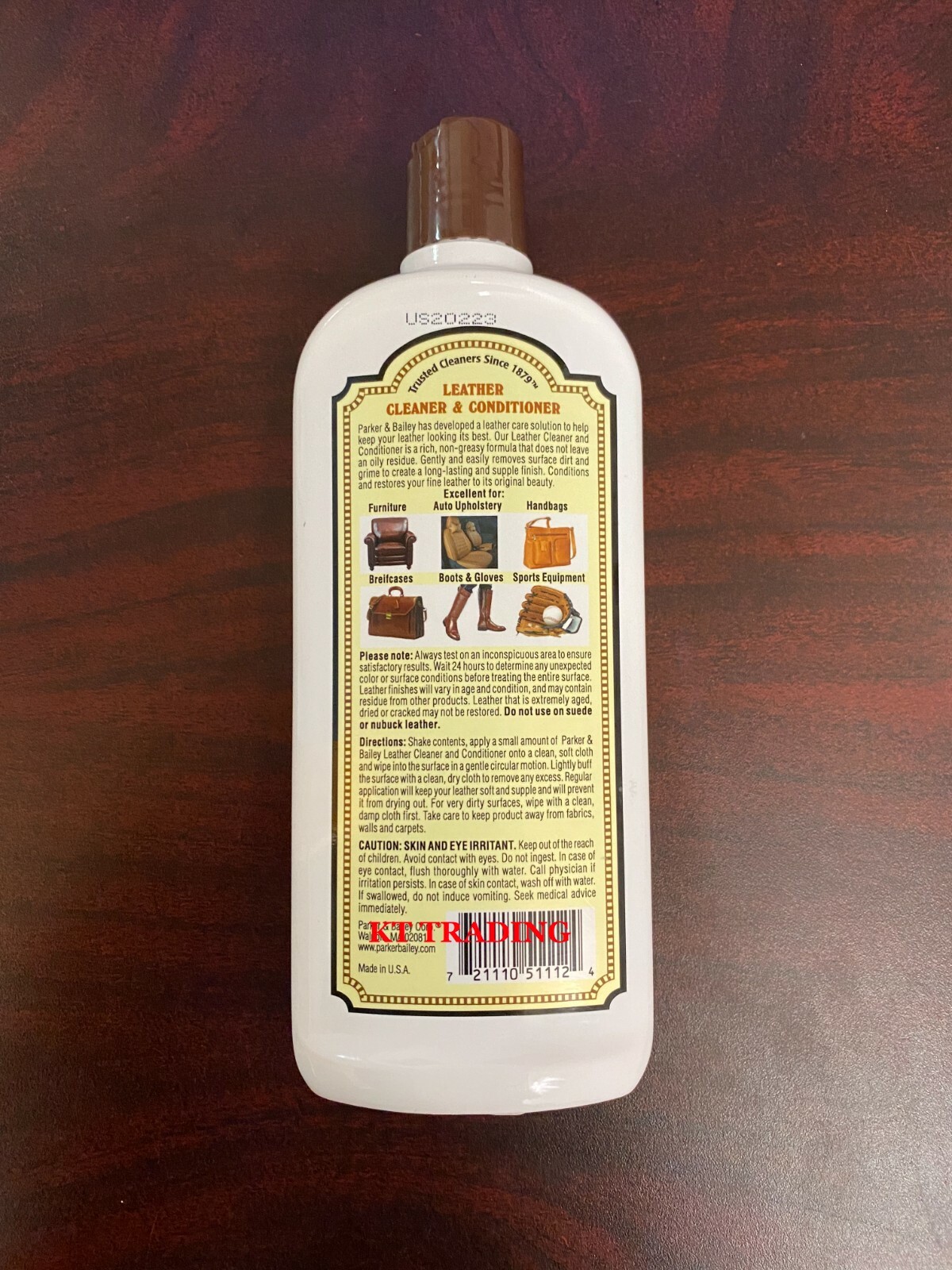 PARKER & BAILEY Leather Furniture Boot Upholstery CLEANER & CONDITIONER 12oz