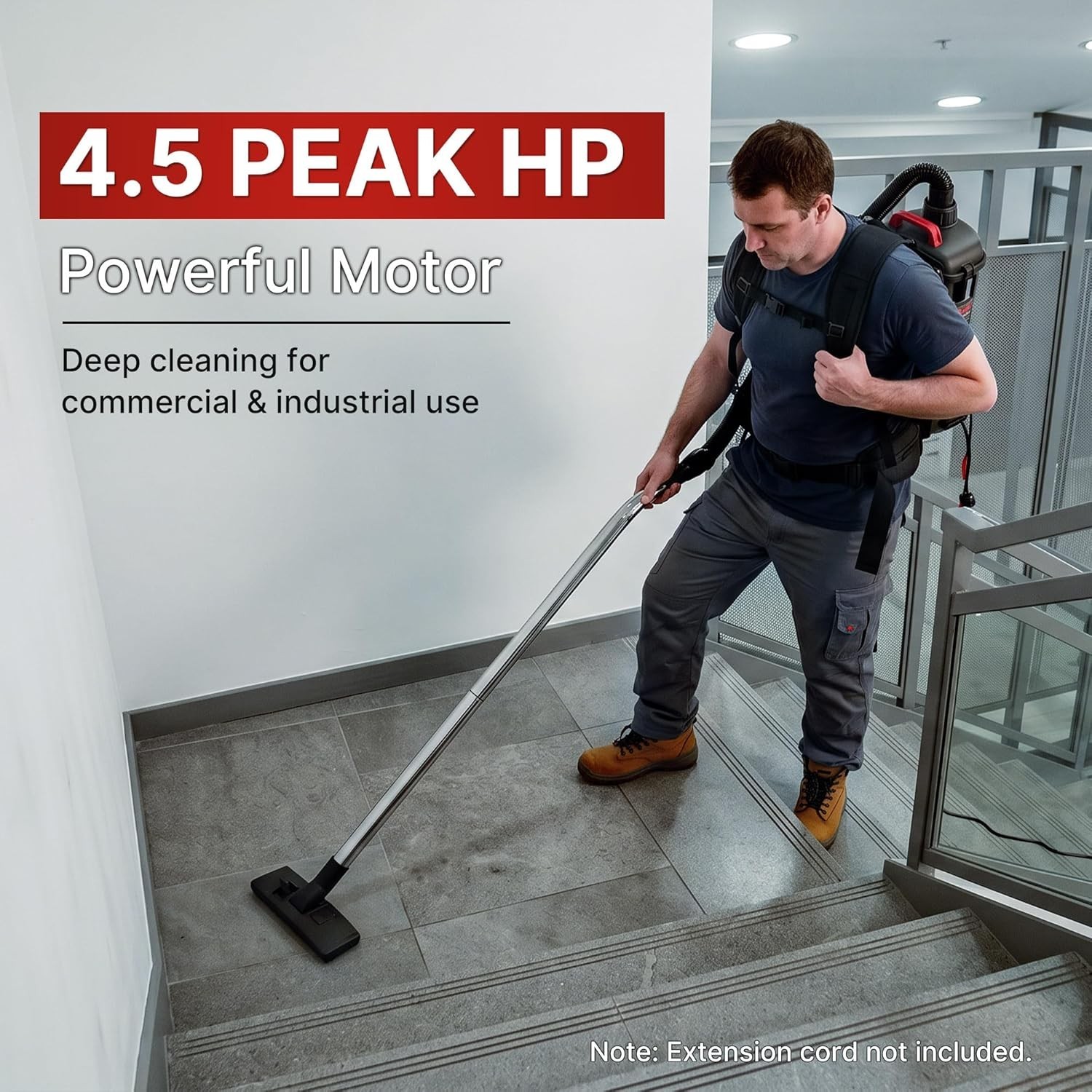5430299 Backpack Vacuum Commercial, 1.5 Gallon 4.5 PHP Ergonomic Canister Vac…