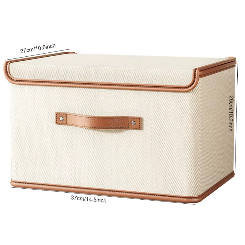 1Pc Oxford Cloth Large Flap with Lid Integrated Storage Box Cloth Storage Box Cl