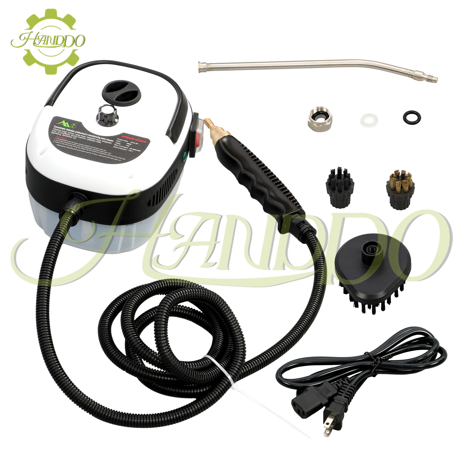 2500w 1000ml 110V High Pressure Steam Cleaner Machine Portable (White)