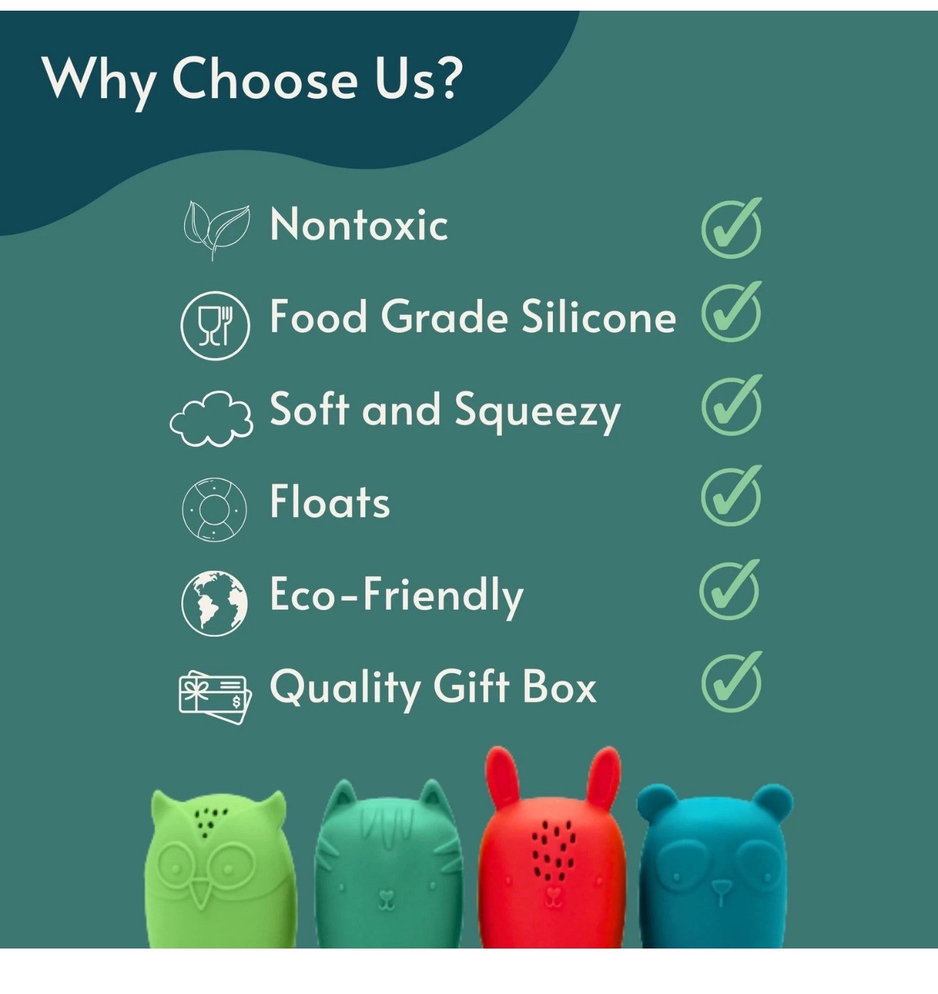 Silicone Bath Toys, Bath Toys for Infants 6-12 Months, Eco-Friendly Non Toxic…
