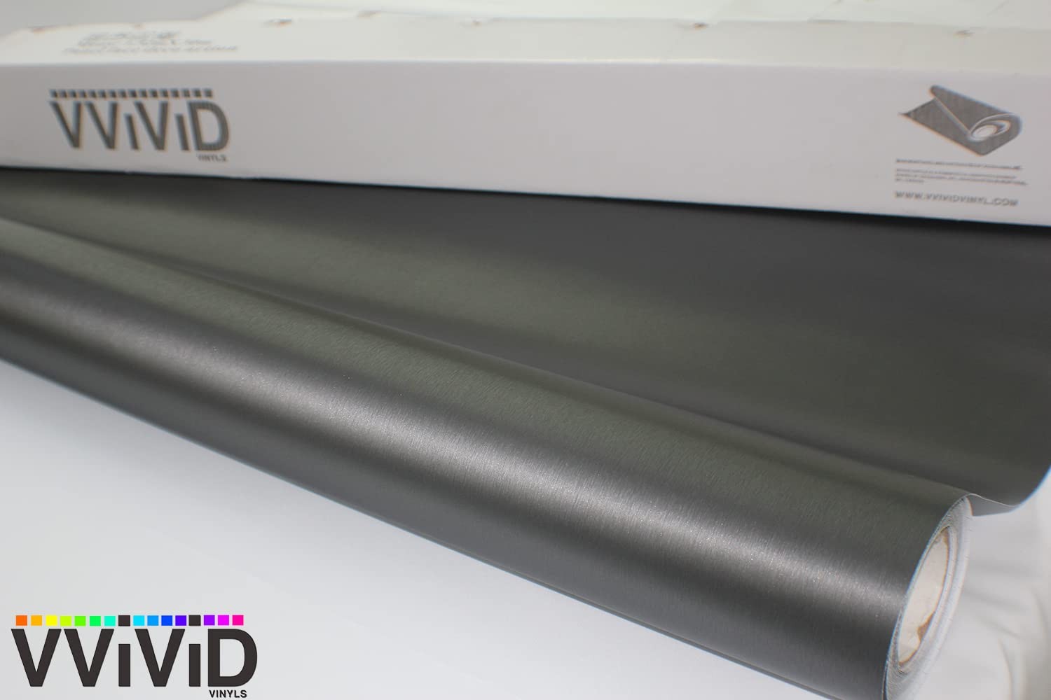 VViViD XPO Gunmetal Grey Brushed Metallic Steel 5ft Vinyl x 1ft,