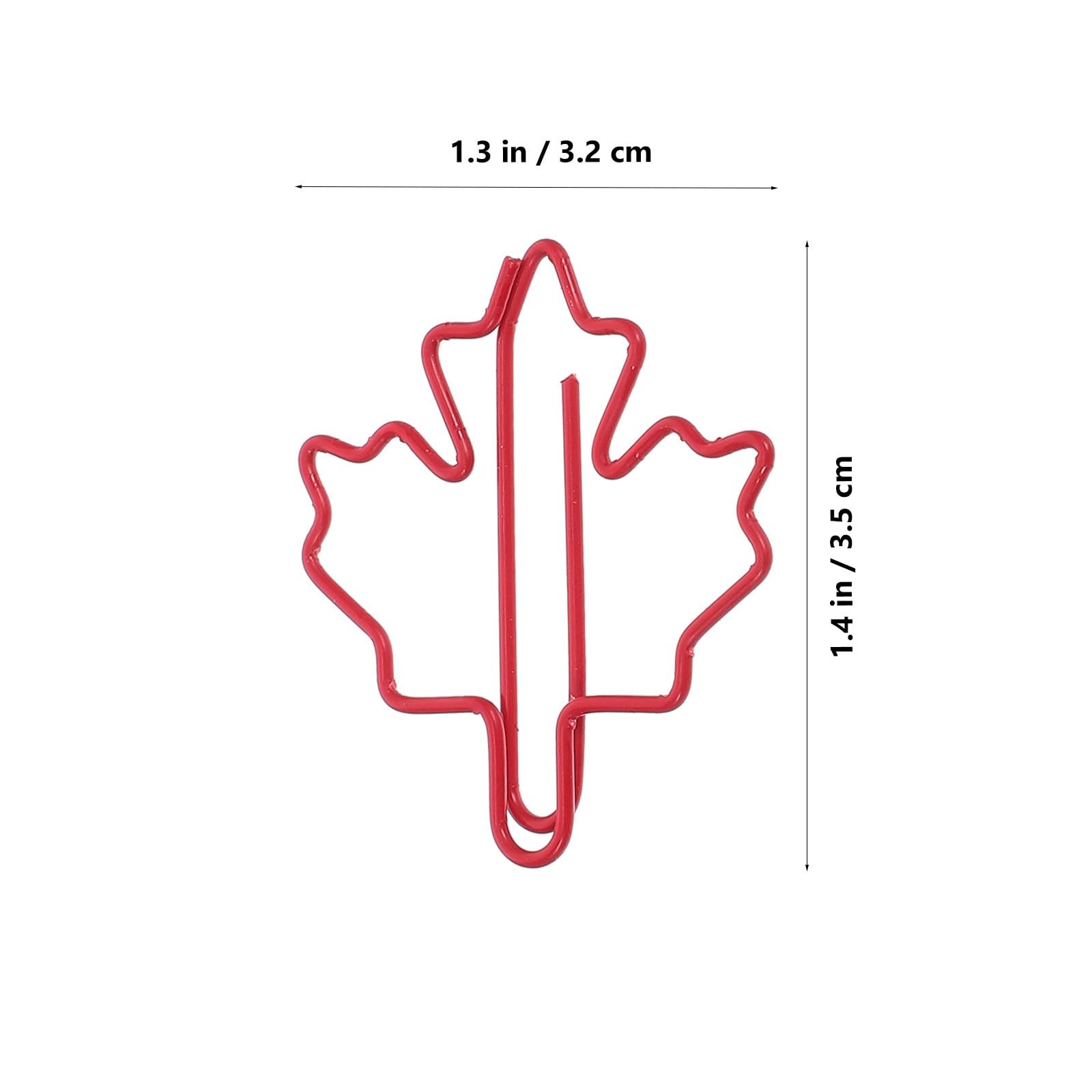 jojofuny Maple Leaf Clips 100Pcs – Cute Mini 3.50X3.20X0.10CM, Assorted Color