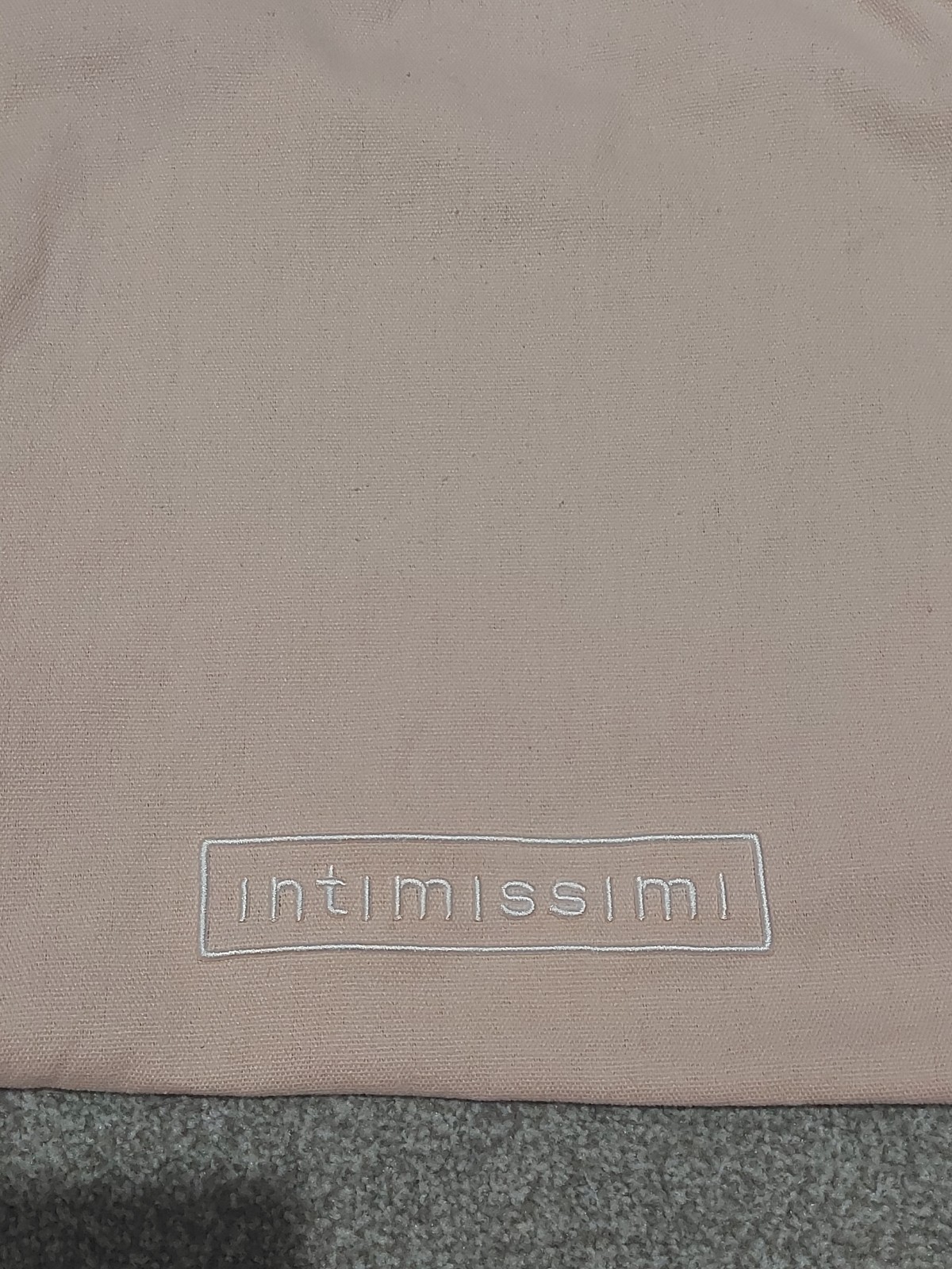 Intimissimi Pink Reusable Ruffle Side Tote Bag Cotton/Poly 56x39cm
