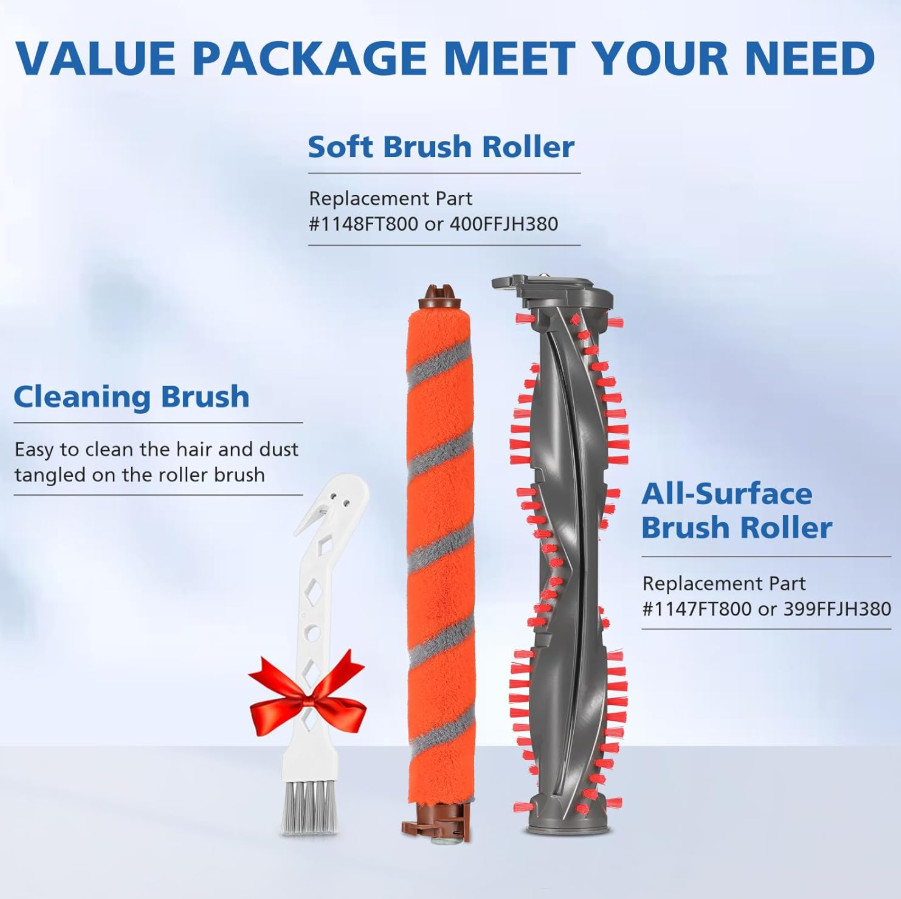 Replacement Shark DuoClean Brush Roller for NV800 NV803 HV380 HV381 HV382 HV383