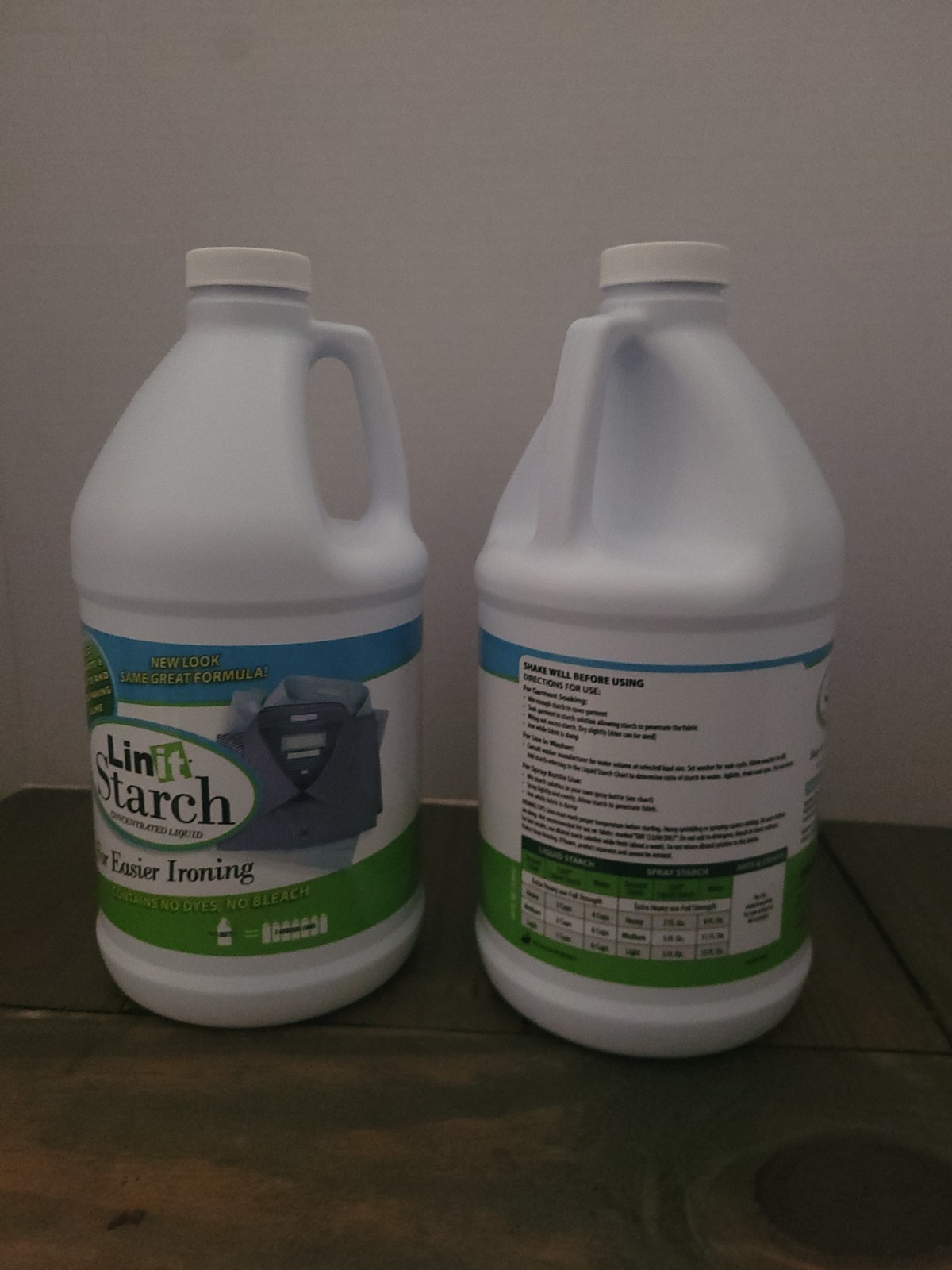 Malco Linit Starch Concentrated Liquid Laundry Starch 1 Gallon No Dyes No Bleach