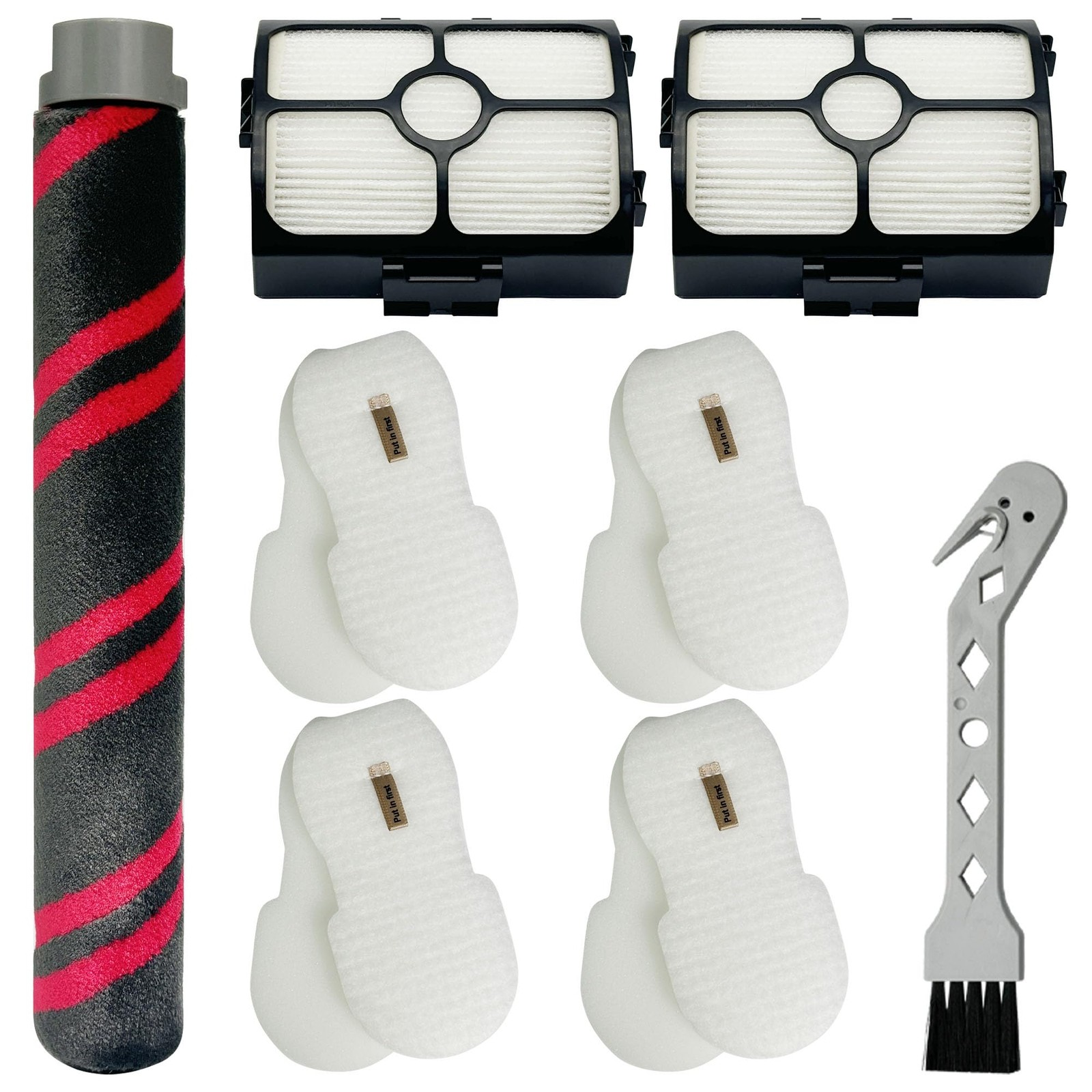 Vacuum Brush Roller Filter For Shark HZ3002 HZ3000 Stick Cleaner HEPA Foam Set
