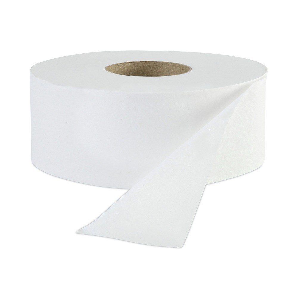 Boardwalk 6101 3-1/2″ x 2000′ JRT Jr. 1-Ply Bath Tissue – JBO, WT (12/CT) New