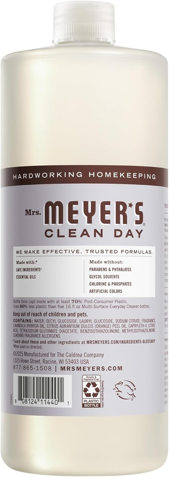 MRS. MEYER’S CLEAN DAY Multi-Surface Cleaner Concentrate, Use to Clean Floors, T