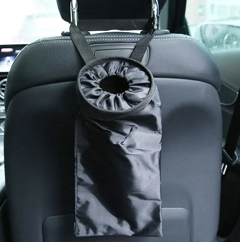 1 pc Car Seat Back Trash Bag Oxford Cloth Hanging Garbage Storage Organizer