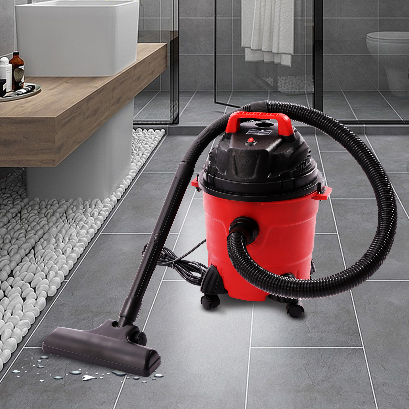 1000W Wet/Dry?Vacuum?Cleaner Portable?Heavy-Duty 3?in1?w/?Attachments?for House