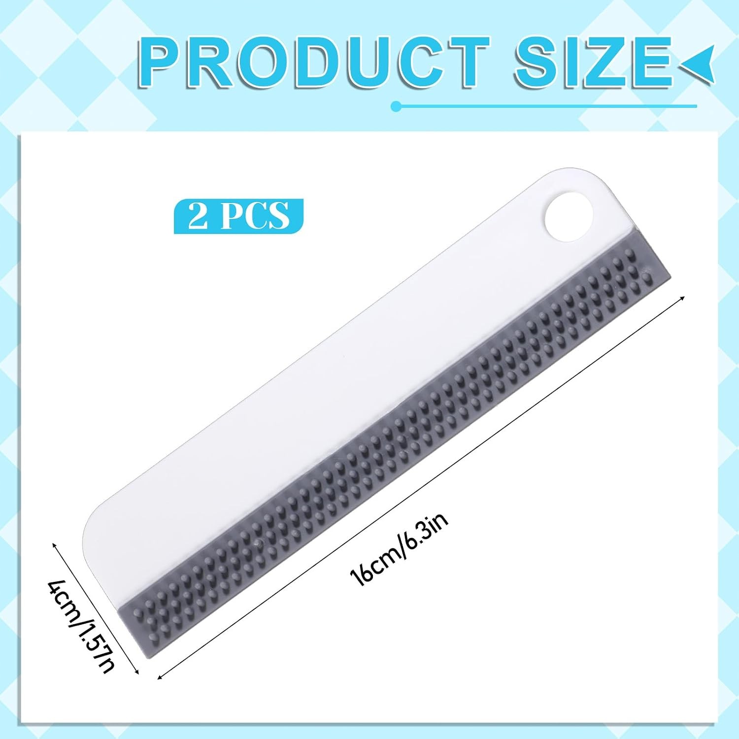 2 PCS All-Purpose Small Rubber Squeegee, Soft Silicone Mini Squeegee for Shower