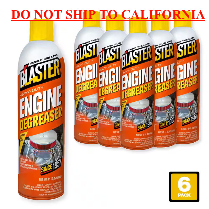 Heavy-Duty Engine Degreaser and Cleaner Spray – 15 oz. Pack of 6 Free Shipping