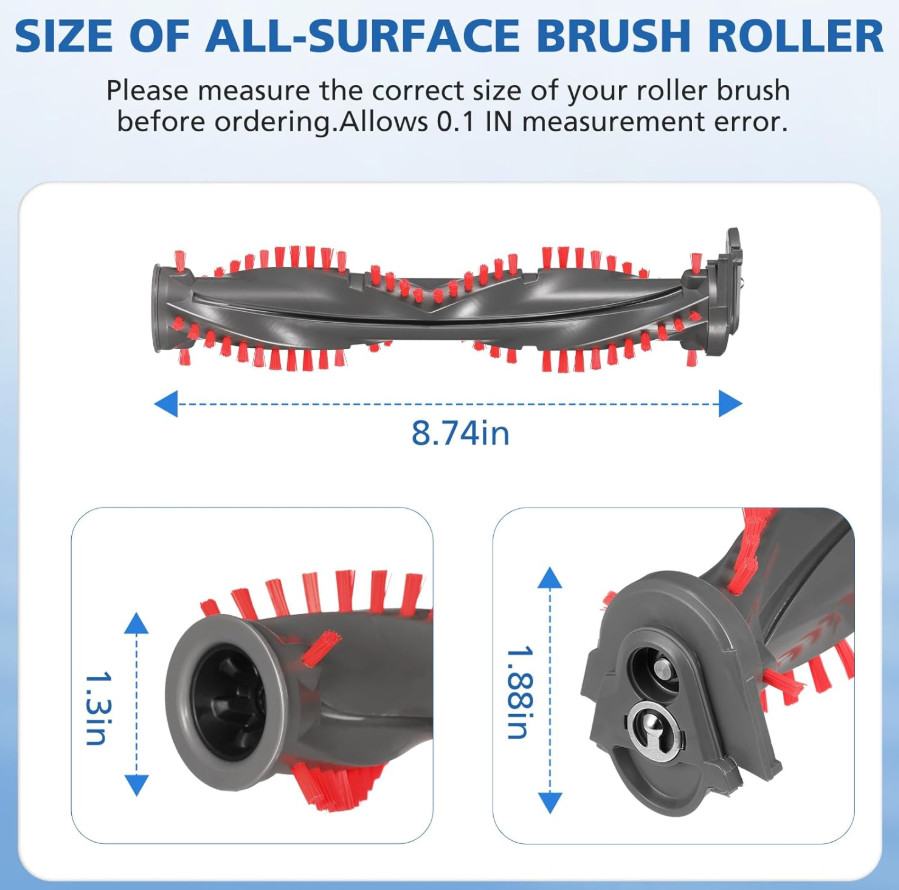Replacement Shark DuoClean Brush Roller for NV800 NV803 HV380 HV381 HV382 HV383