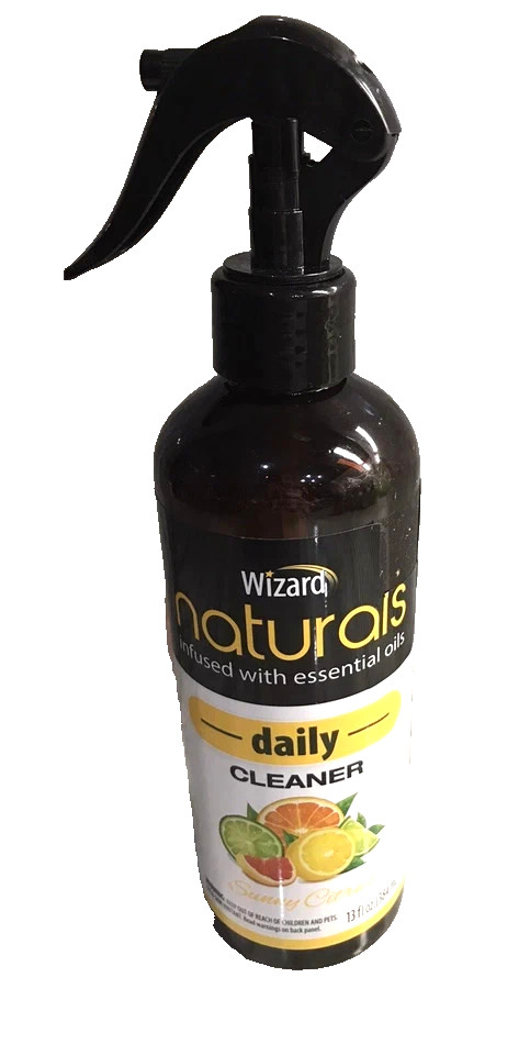 ( 4 ) Wizard Naturals In W/Essentials Oils Daily Cleaner Sunny Citrus 13 oz Ea