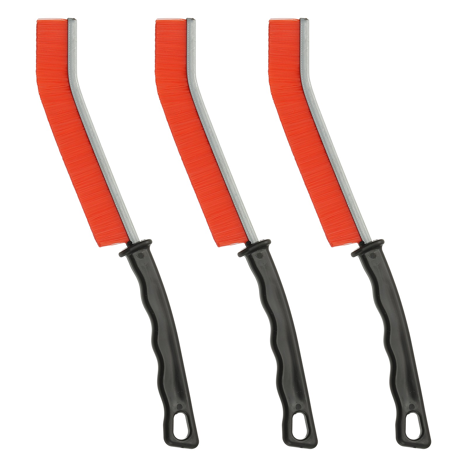 3 Pcs Hard Bristle Crevice Cleaning Brush Gap Cleaning Brush Red