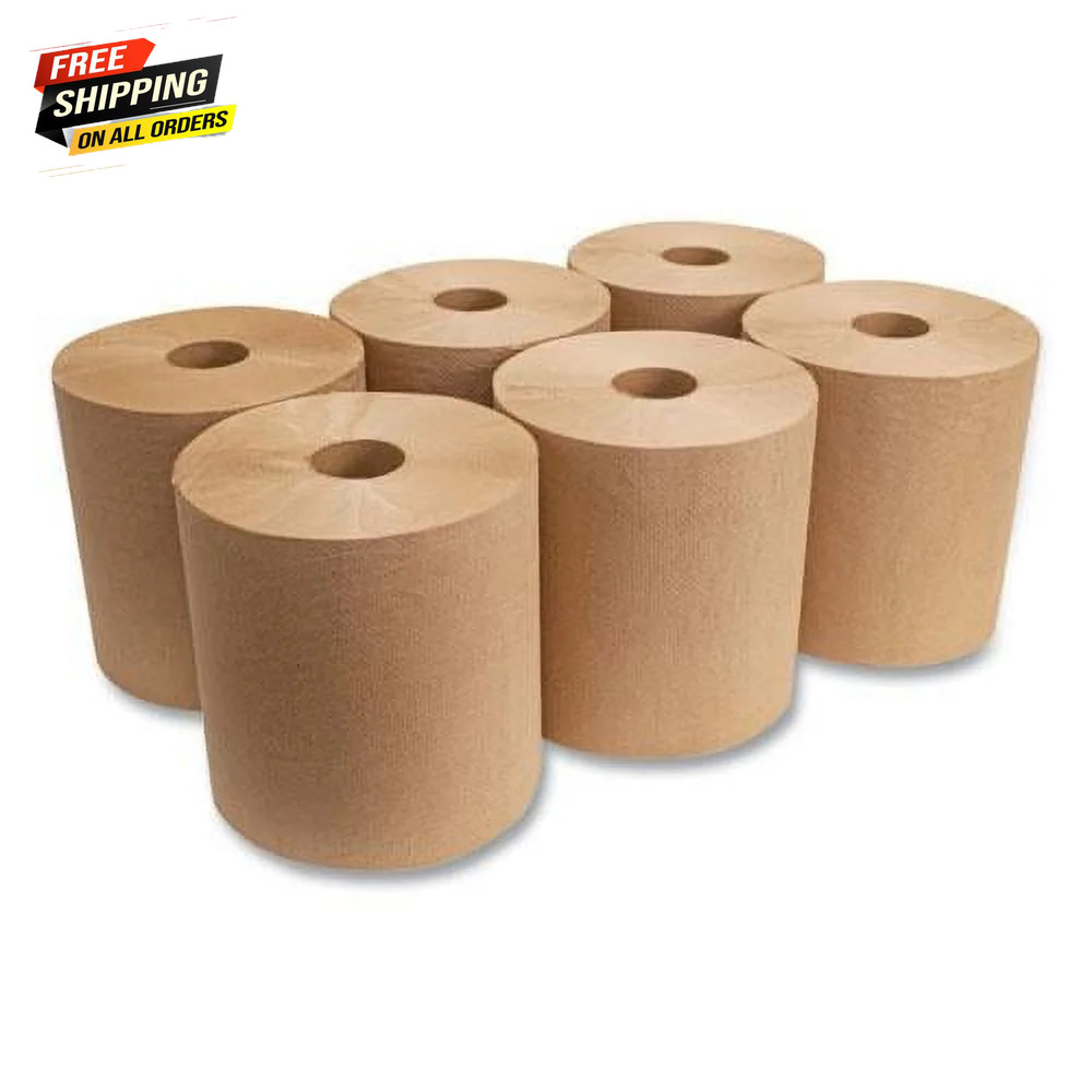 Morsoft Universal Roll Towels, 8″ X 800 Ft, Brown, 6 Rolls/Carton -MORR6800