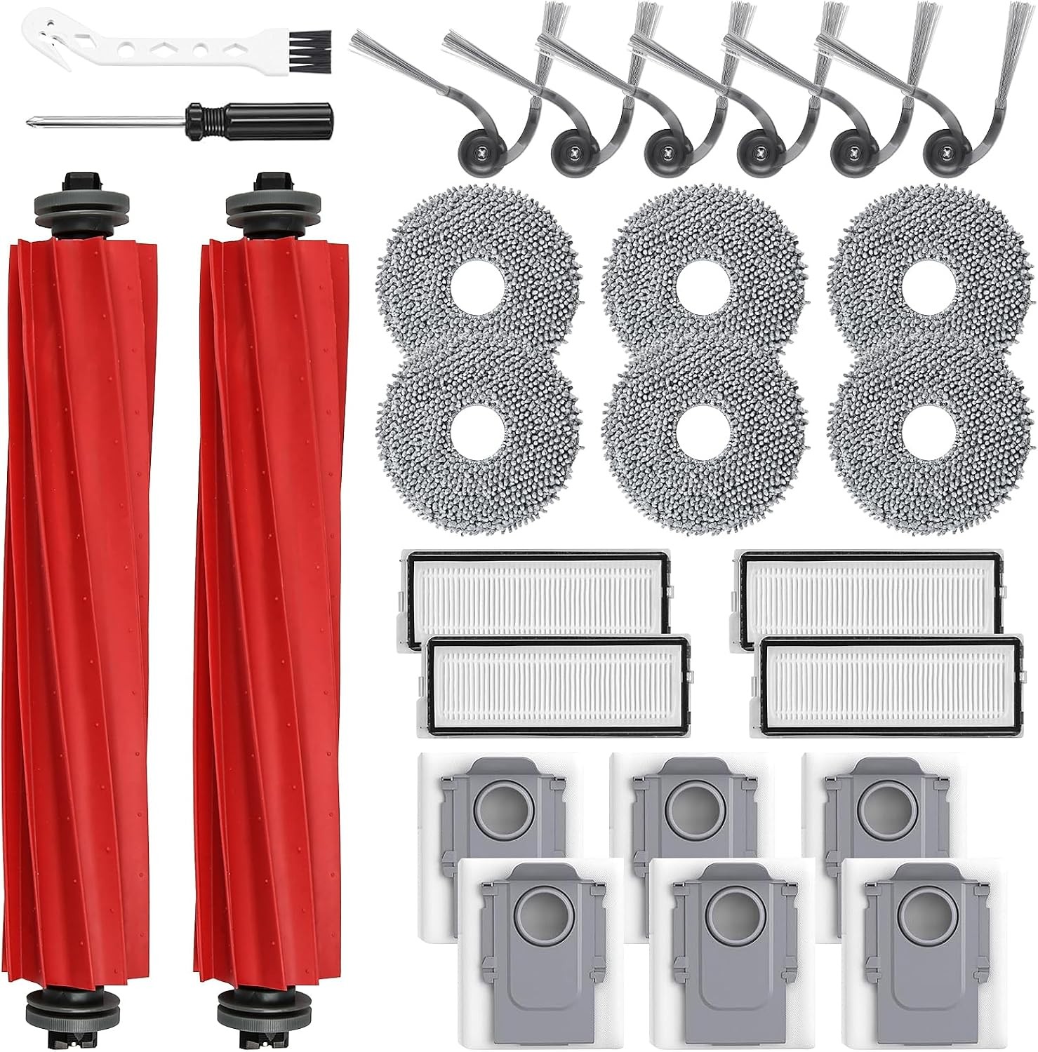 26 Pack Replacement Parts for Roborock QV 35A 35S Qrevo S Pro Robot Vacuum 2