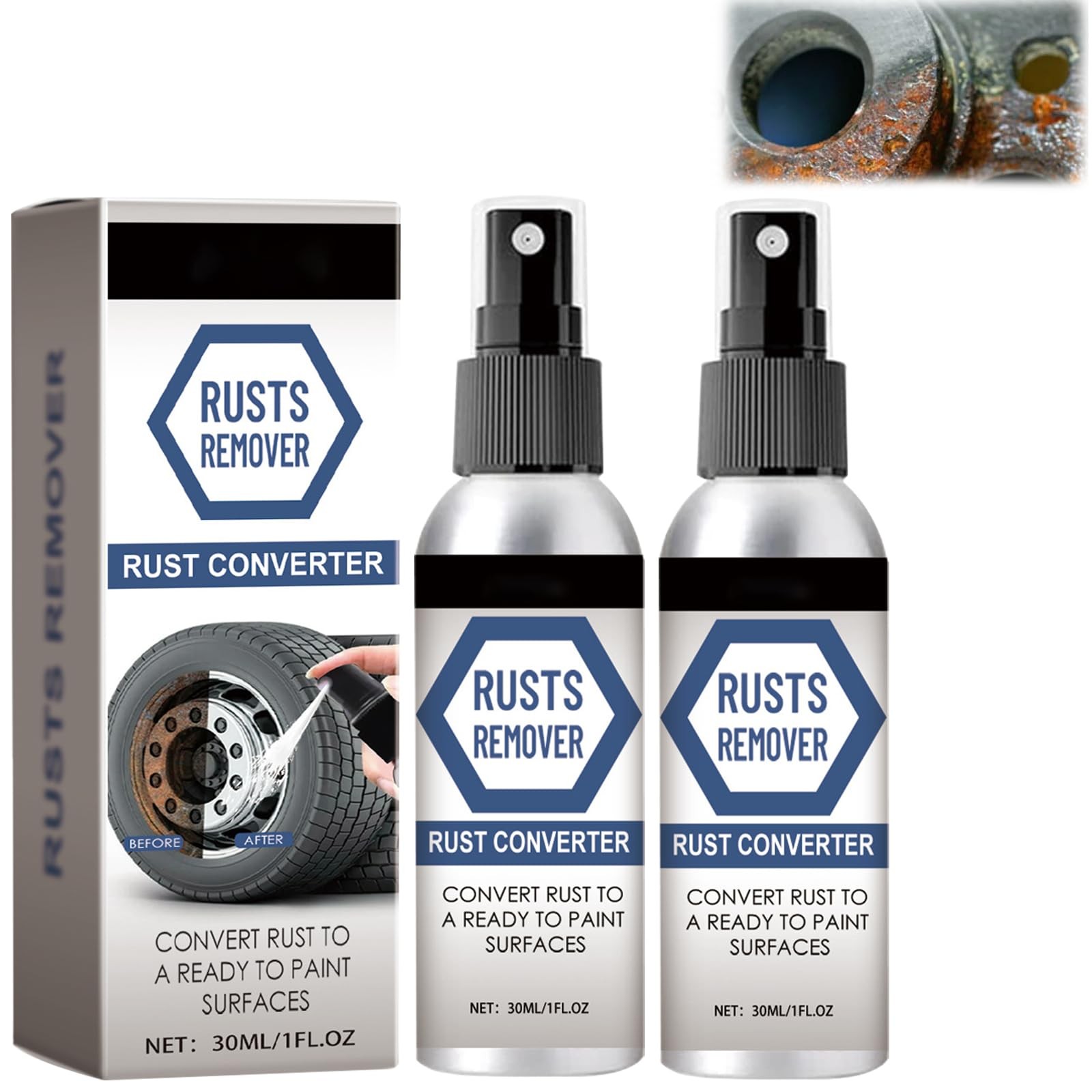 2PCS Nexa Rust Remover Spray,2025 Upgrade 0.5 Fl Oz (Pack of 2)