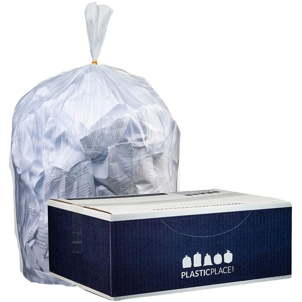 Plasticplace 4 Gallon High Density Trash Bags – Clear, Case of 2000 Garbage Bags
