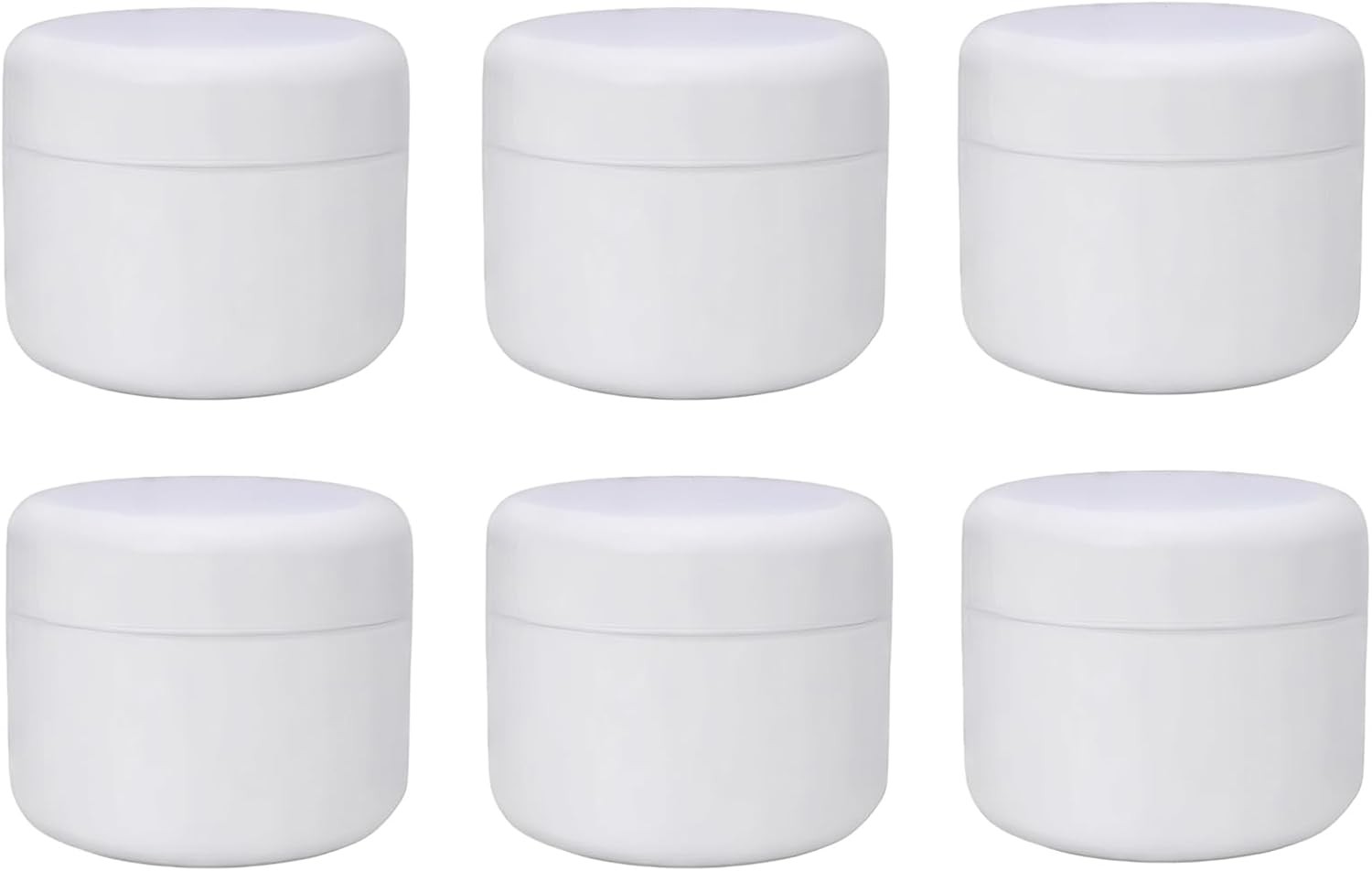 8 Oz (250g) White Plastic Jar with Dome Lid Refillable Make-up Cosmetic Jars