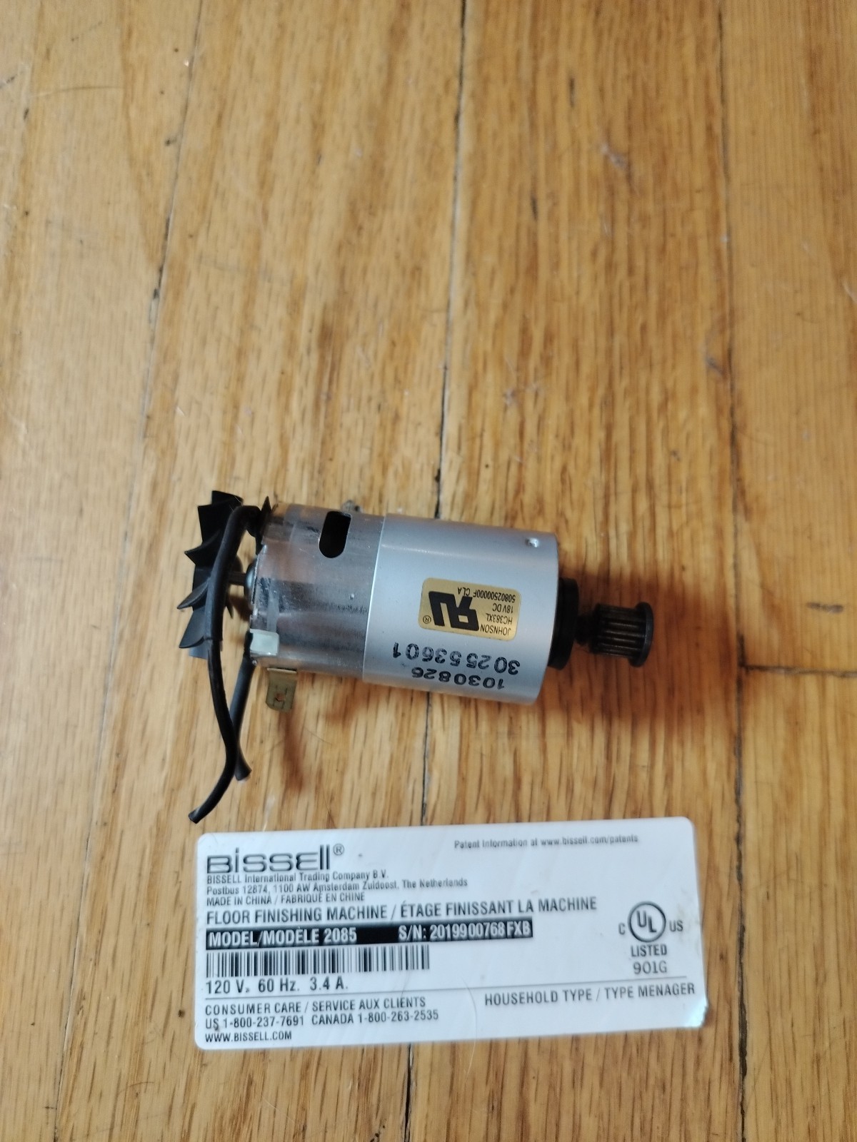 Bissell Turboclean Powerbrush Pet 2089 2085 Brushroll Motor Assembly OEM