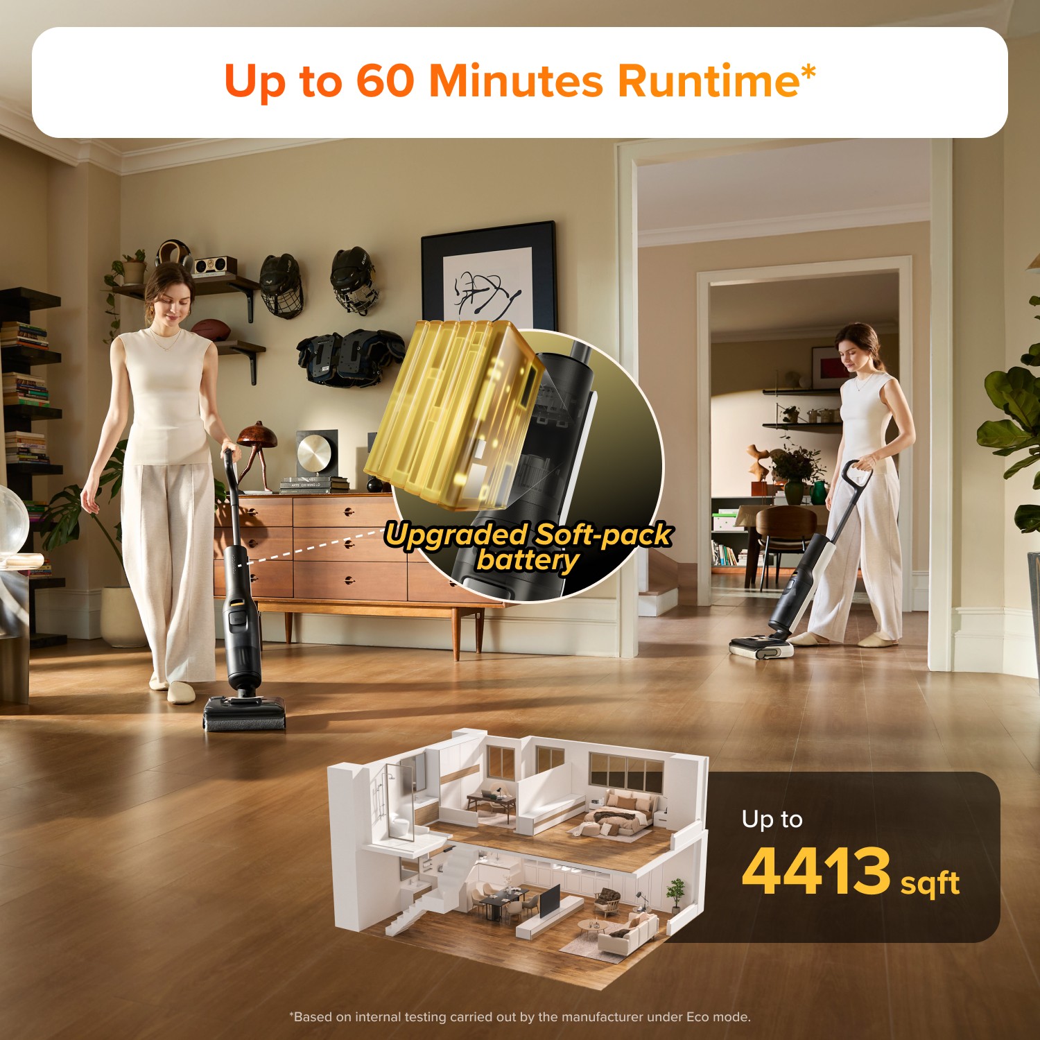 Roborock F25 LT Wet Dry Vacuum Mop, 20000Pa Cordless Cleaner, 194℉ Self-Cleaning
