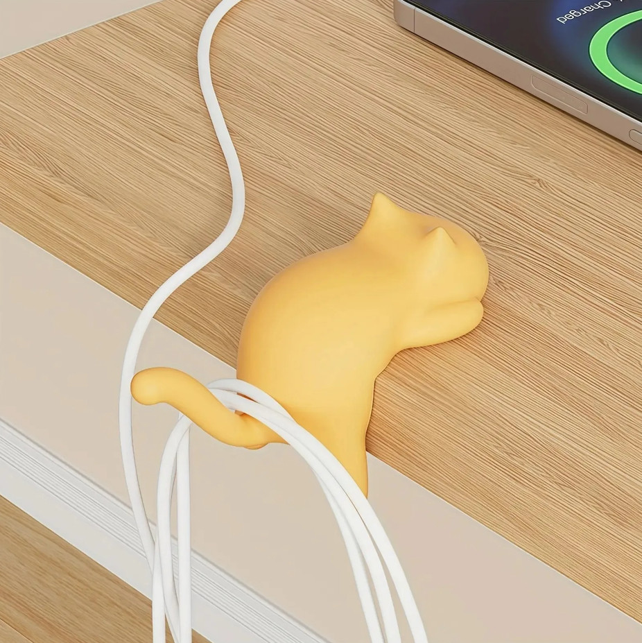 1/4PCS Cute Cat Desktop Hook – No-Drill Multi-Use Holder for Keys & Bags