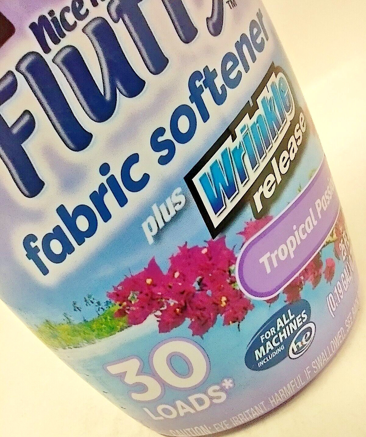 5x xtranice’n Fluffy Liquid Fabric Softener Tropical Passion 25 oz Ea =150 Loads