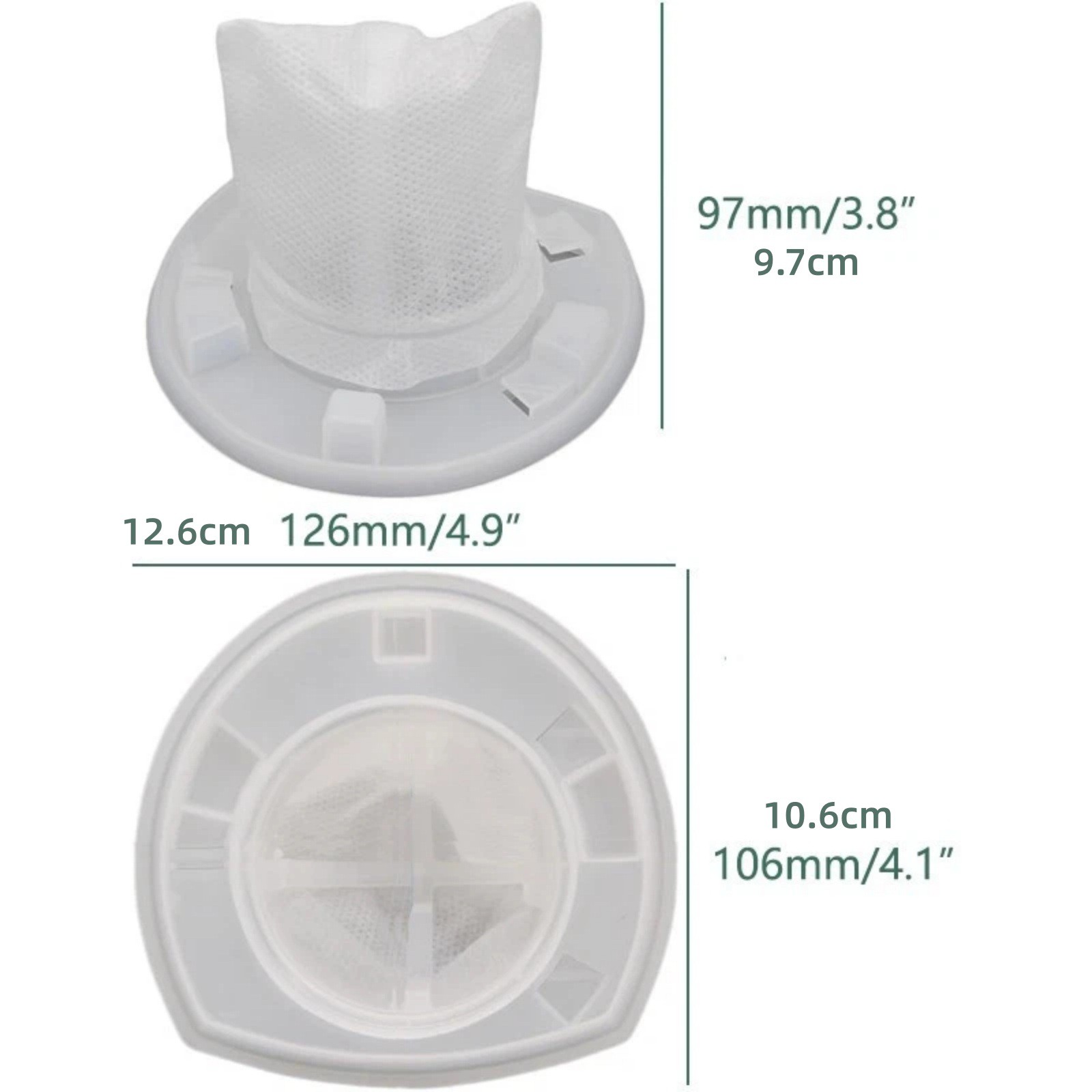 5-Pack Filter Set 90558113-01 for Black & Decker VF110 CHV1410B CHV1410L32