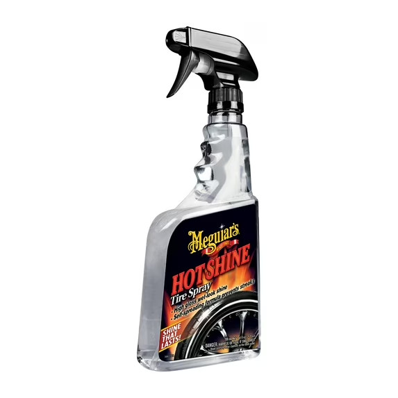 Meguiar’s Hot Shine Tire Spray, High Gloss Wet Look Shine, G12024, 24 oz