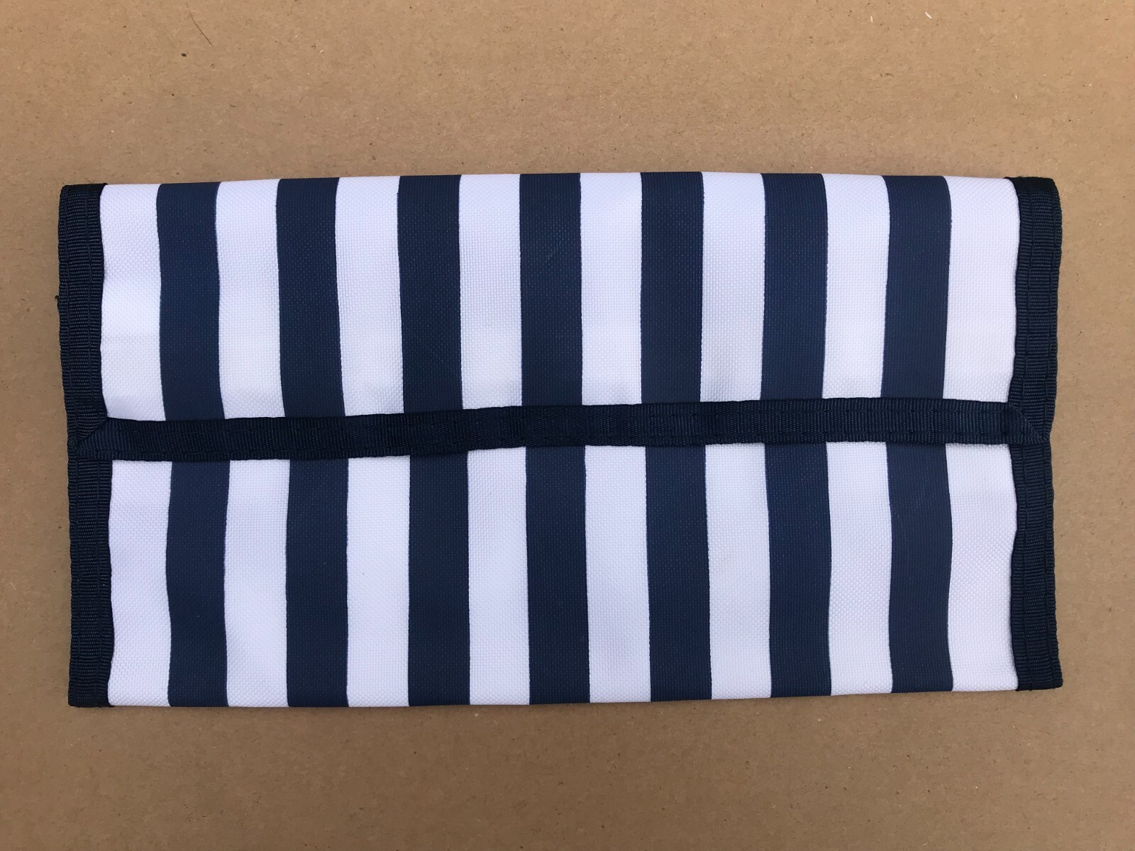 Dark Blue Stripe Coupon Pouch