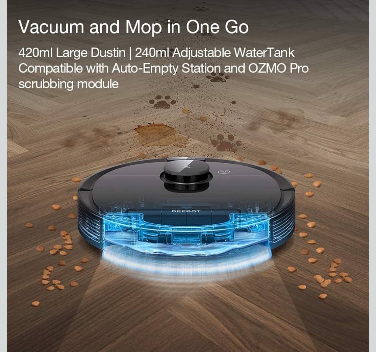 ECOVACS Robotics – DEEBOT OZMO T8+ Vacuuming and Mopping Robot with Auto-Empty