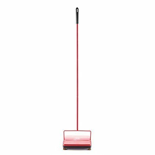 Fuller Brush 17052 Electrostatic Carpet & Floor Sweeper 9″ Cleaning Path – Red