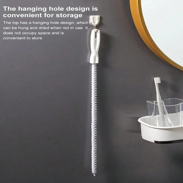 Flexible Pipe Dredging Brush Drain Cleaner for Sink, Hair and Clog Removal