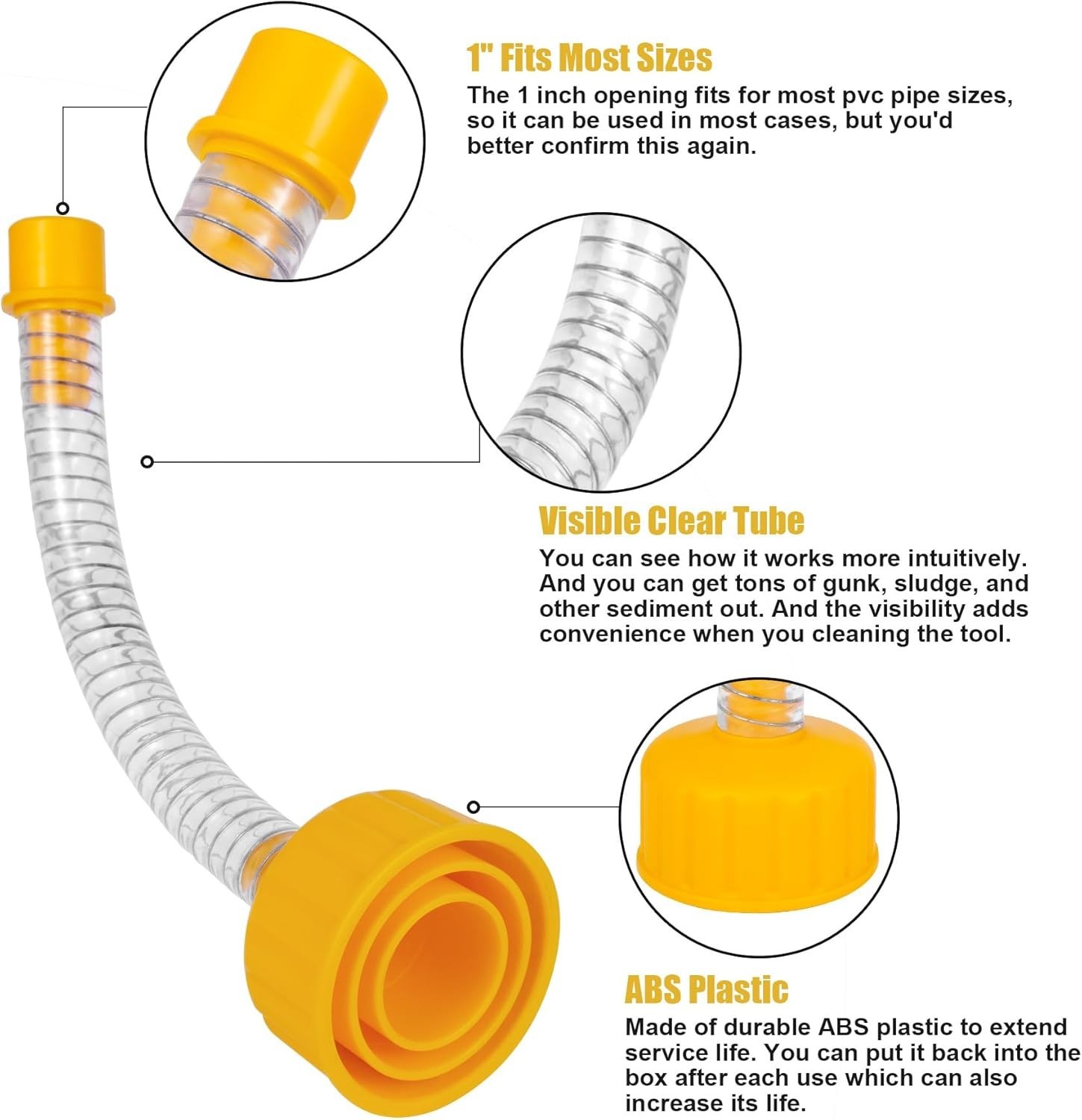 Wet Vac Attachment A/C Drain Lines Cleaner Tool, AC Drain Line Vacuum Adapter…