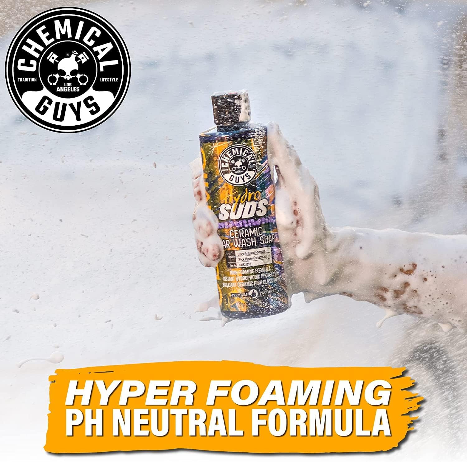 Hydrosuds Ceramic Sio₂ Shine High Foaming Car Wash Soap – Works with Foam Cannon
