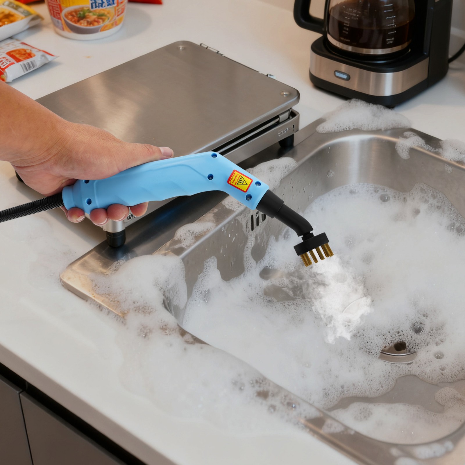 1500W Handheld Steam Cleaner Portable 4.5 Bar With Accessories