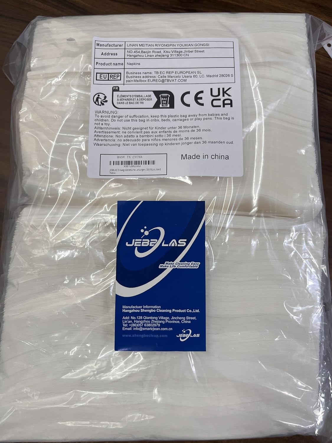 JEBBLAS Disposable Guest Towels, 7.8” X 15.7”inches, 200 Count